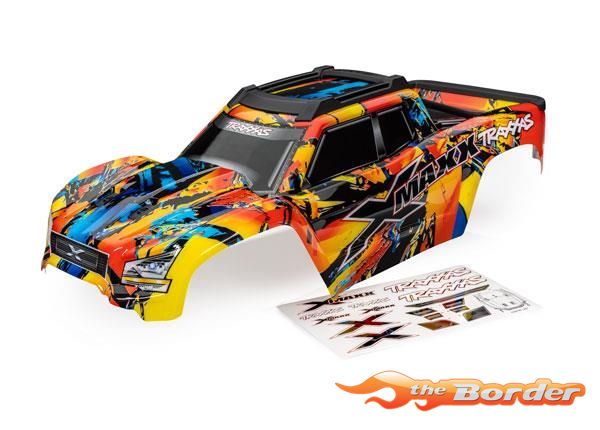 Traxxas X-Maxx Body (Painted Solar Flare Decals Applied) 7811X
