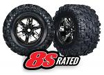 Traxxas X-Maxx Tires & Wheels - Black Chrome 7772A