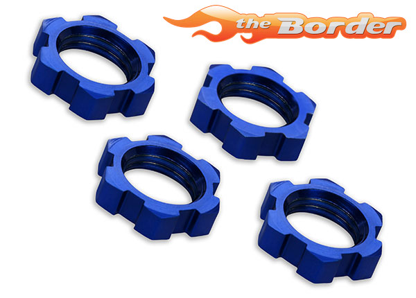 Traxxas X-Maxx Wheel Nuts Splined 17mm, Serrated (Blue Alu) (4) TRX7758