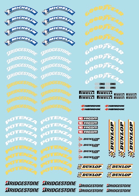 Tyre Logo Decal Sheet V1 BRPD1216