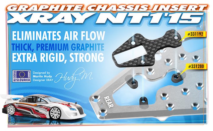 XRAY Graphite Chassis Insert Rear for NT1 331192