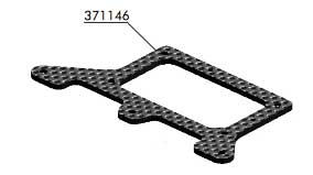 XRAY X12'15 Graphite 2.5mm Rear Pod Lower Plate X371146