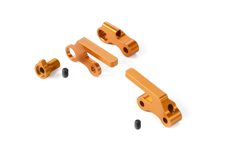 Xray DownStop Indepent Alu. Front Anti-roll bar Orange X332401-O - Afbeelding 3
