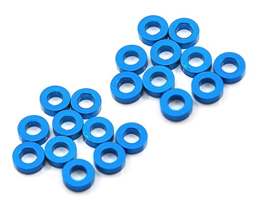 Yeah Racing Alu M3 Flat Washer Shim 2.0mm 10pcs Blue YA-0395LB