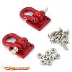 Yeah Racing Crawler Tow Shackle w/Mounting Bracket - Red YA-0358
