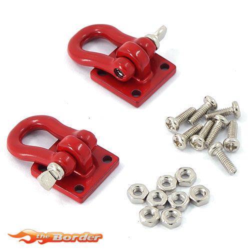 Yeah Racing Crawler Tow Shackle w/Mounting Bracket - Red YA-0358