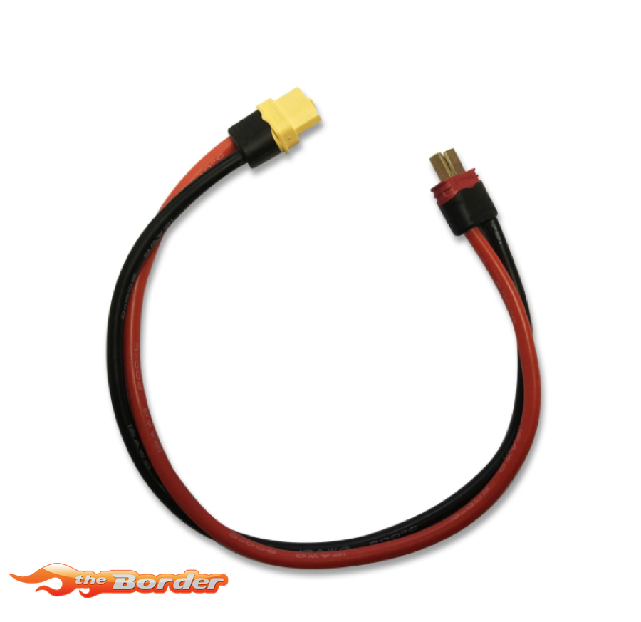 Yellow RC XT60 female to Deans Charge Cable 12awg 300mm 6020