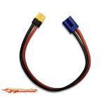 Yellow RC XT60 female to EC5 Charge Cable 12awg 300mm 6022