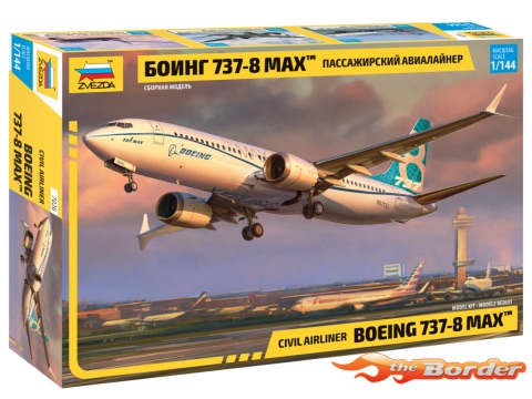 Zvezda 1/144 Boeing 737-8 Max Civil Airliner 7026