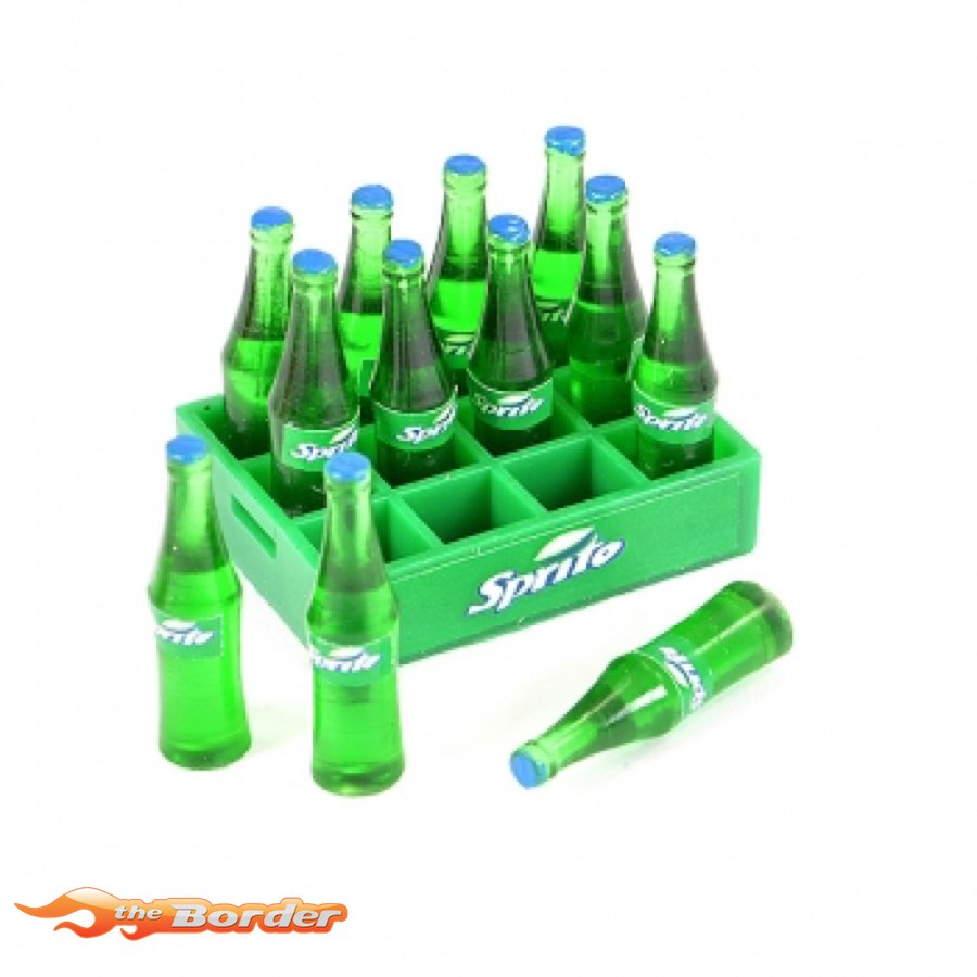FastTrax Scale Soft Drink Crate w/Bottles Lemonade Green 2352c