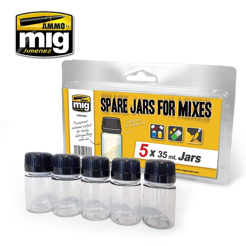 MIG Ammo Spare Jars for Mixes 4x35ML 8033 - Afbeelding 3
