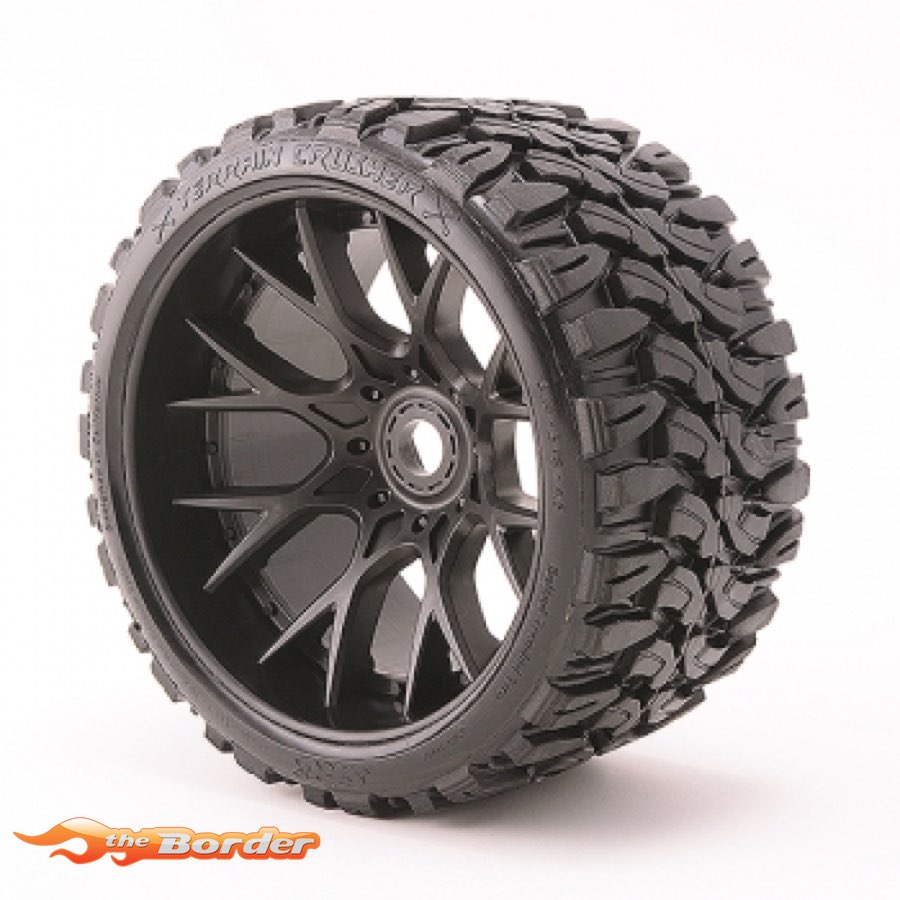 Sweep Racing Terrain Crusher 1/2 Offset 17mm hex wheels Black (2) SRC1002B