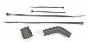 Traxxas Pipe Coupler(Blk)/Exhaust Deflector/Ties Revo 5245x