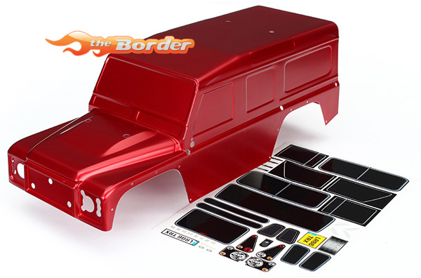 Traxxas Body Pre Painted Red Land Rover + Decals 8011R 