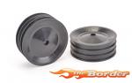 Schumacher Front Wheel Black (pr) CAT XLS U7182