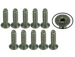 3Racing M3 x 12 Titanium Flat Head Hex Socket - Self Tapping (10 Pcs) TS-FSM312S