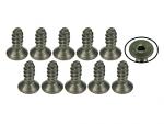 3Racing M3 x 8 Titanium Flat Head Hex Socket - Self Tapping (10 Pcs) TS-FSM308S