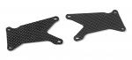 XRAY XB9 GRAPHITE FRONT LOWER ARM PLATE 1.6 MM (2) X352191