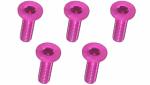 3Racing M3 x 10 AL7075 Flat Head Hex Socket - Machine (5 Pcs) Pink TS-FSM310AL/PK