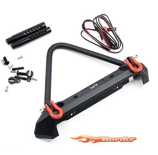 Yeah Racing Aluminum Alloy Front Bumper w/ LED Light For Axial SCX10 II Traxxas TRX-4 ya-0548