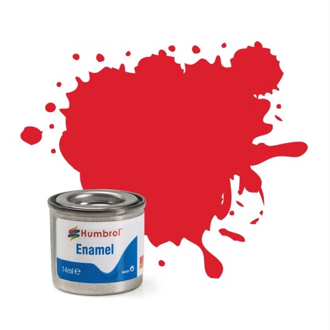 Humbrol #19 Bright Red Gloss 14ml Enamel Paint 0206