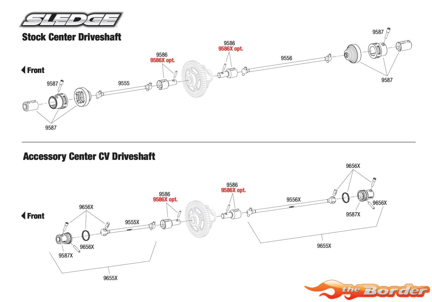 Traxxas Driveshaft Center Assembled - Hardened Steel (Steel Constant Velocity) (1 Front & 1 Rear) 9655X - Afbeelding 9
