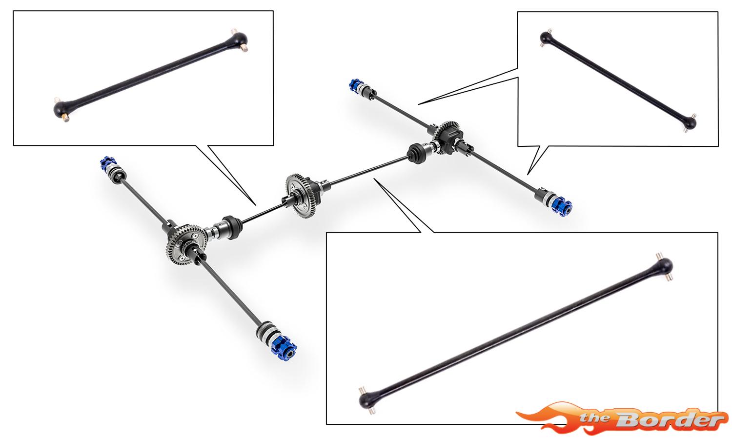 Traxxas Driveshaft Center Assembled - Hardened Steel (Steel Constant Velocity) (1 Front & 1 Rear) 9655X - Afbeelding 5
