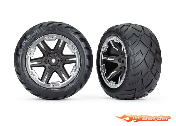 Traxxas Anaconda Tires & Wheels Assembled Glued (2.8") (2WD Rear) 6768 Chrome