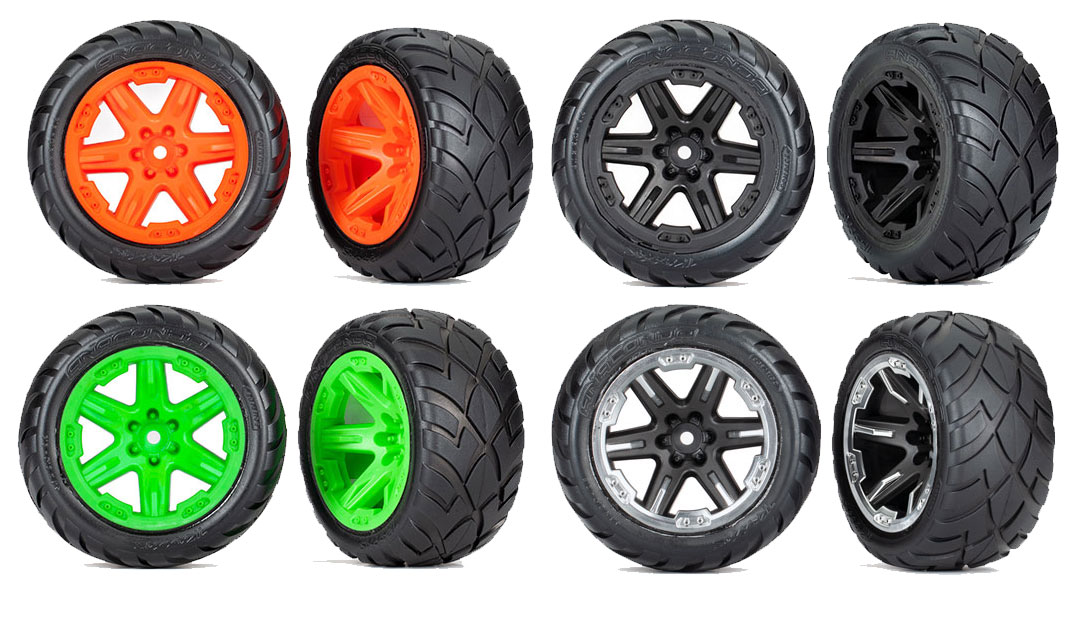 Traxxas Anaconda Tires & Wheels Assembled Glued (2.8") (4WD Front/Rear, 2WD Front) 6775