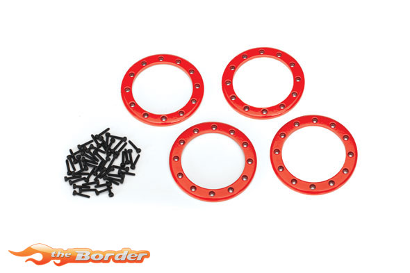 Traxxas Beadlock Rings Red (2.2") (aluminum) (4)/ 2x10 CS (48) 8168R - Afbeelding 3