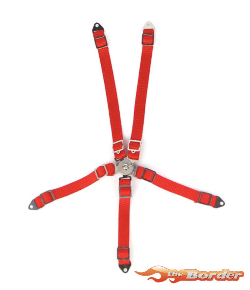 Yeah Racing Safety/Seat Belt 1/10 Scale - Red YA-0558RD