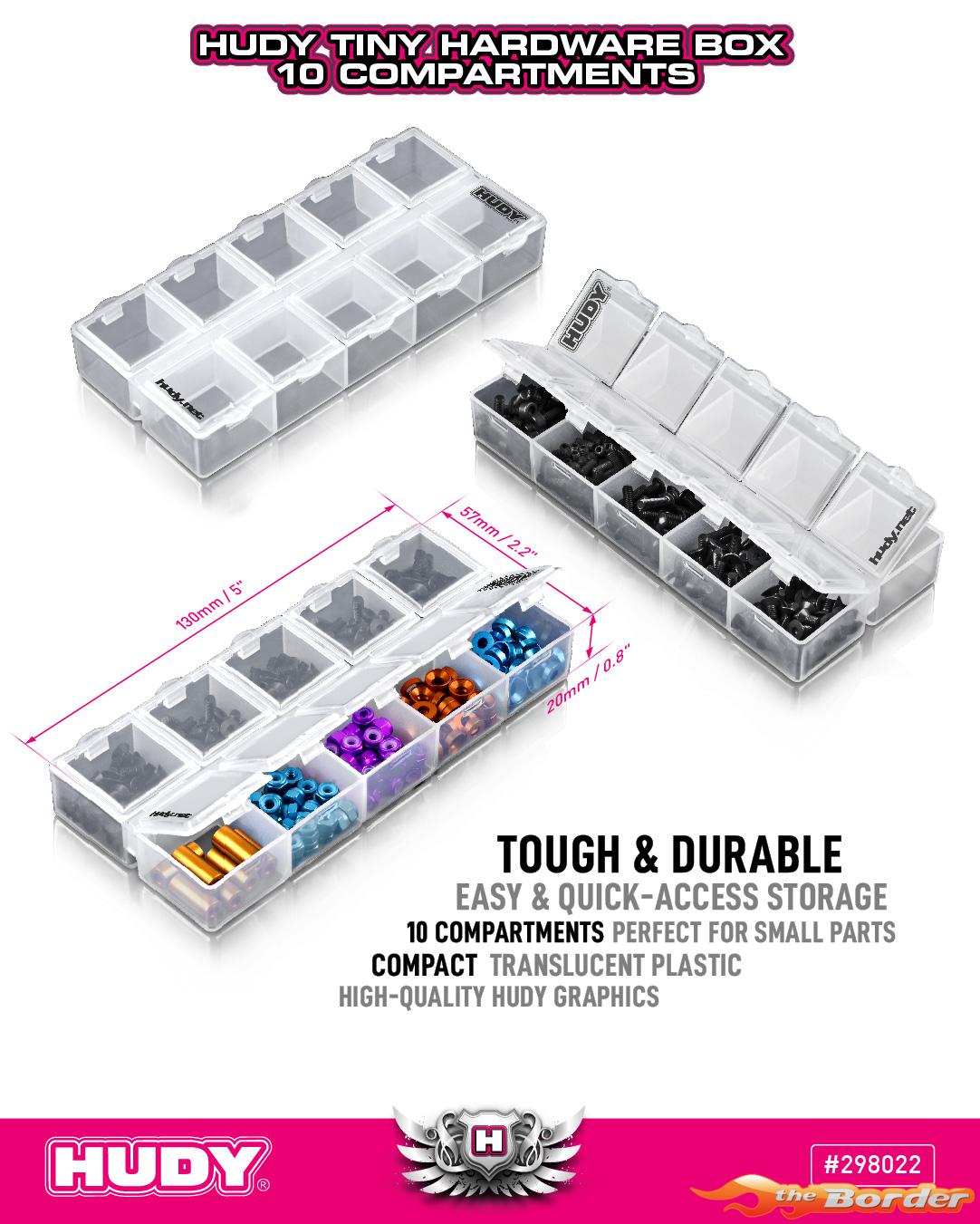 Hudy Tiny Hardware Box - 8-Compartments 298022