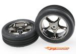 Traxxas Bandit Front Tyres Preglued (Tracer 2.2 Black Chrome) 2471A