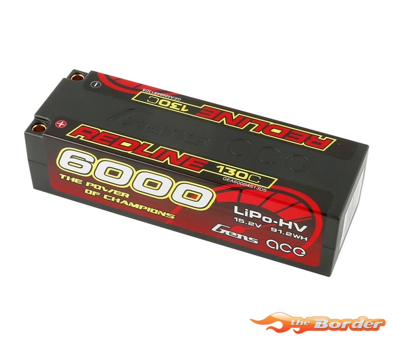 Gens Ace RedLine 6000mAh HV 15.2V 4S1P 5mm Bullet 130C