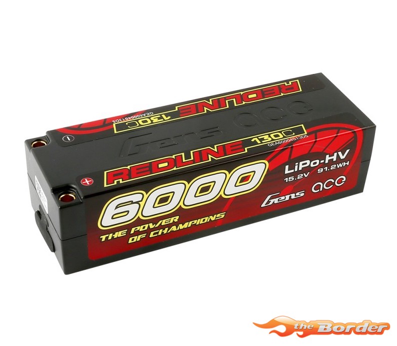 Gens Ace RedLine 6000mAh HV 15.2V 4S1P 5mm Bullet 130C