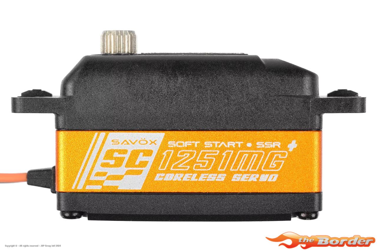 Savox Low Profile SC-1251MG+ 0.09s 9KG Coreless Digital Servo - Afbeelding 4