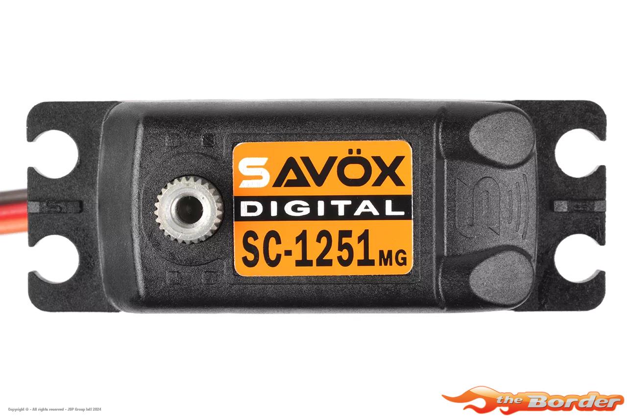 Savox Low Profile SC-1251MG+ 0.09s 9KG Coreless Digital Servo - Afbeelding 5
