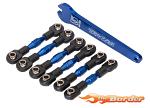 Traxxas Aluminium Blue Camber link/toe link Set 8341X