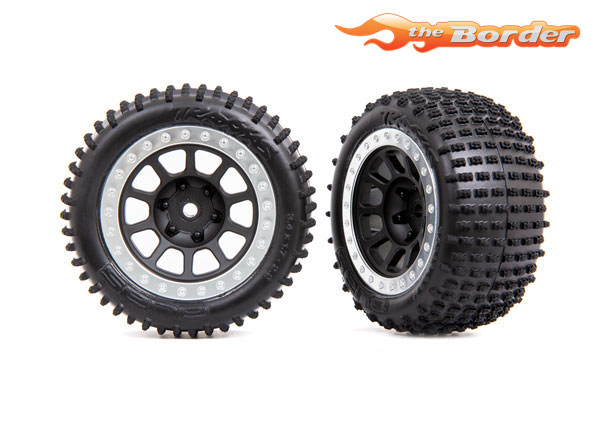 Traxxas Preglued Wheels & Tyres (Alias Pin 2.2 Black assembled and glued) (Rear) (2) 2470G
