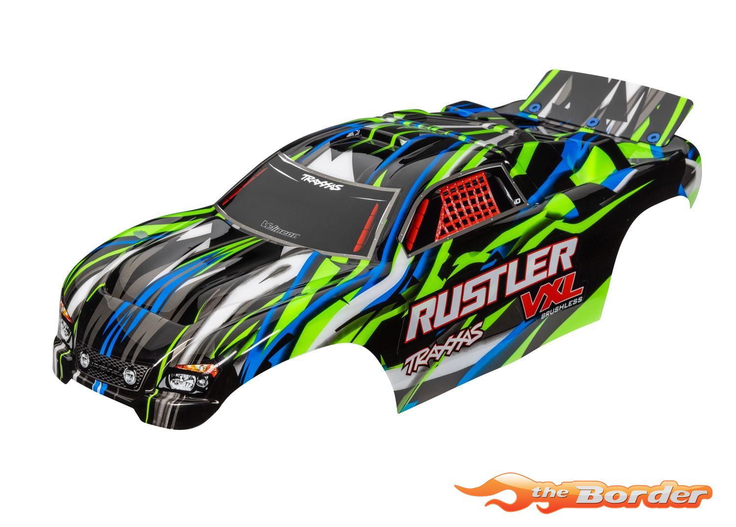 Traxxas Rustler Body - Groen/Wit (Painted w/Wing) 3726G