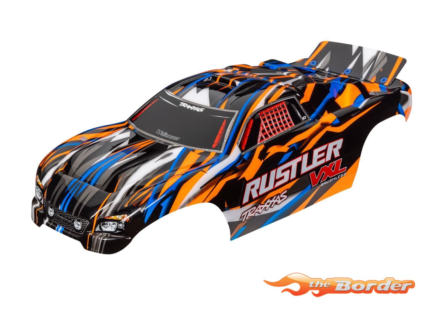 Traxxas Rustler Body - Oranje/Wit (Painted w/Wing) 3726T