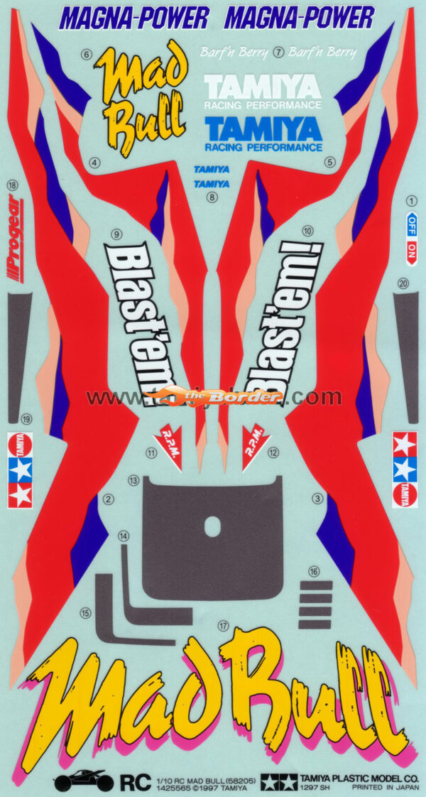 Tamiya Decal Sheet Mad Bull 9495283