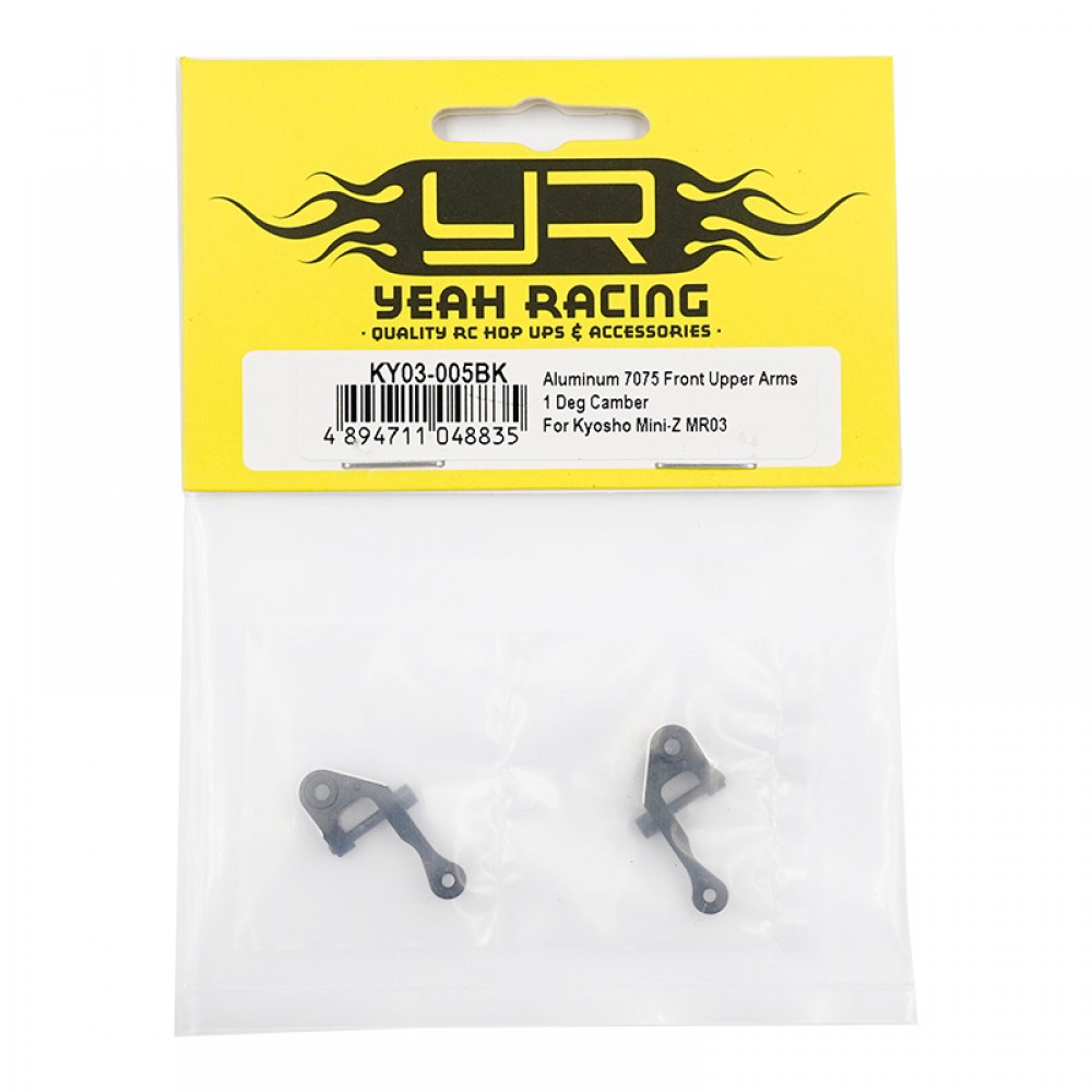 Yeah Racing Alum. Front Upper Arms 1Deg. for MR03 KY03-005BK - Afbeelding 3