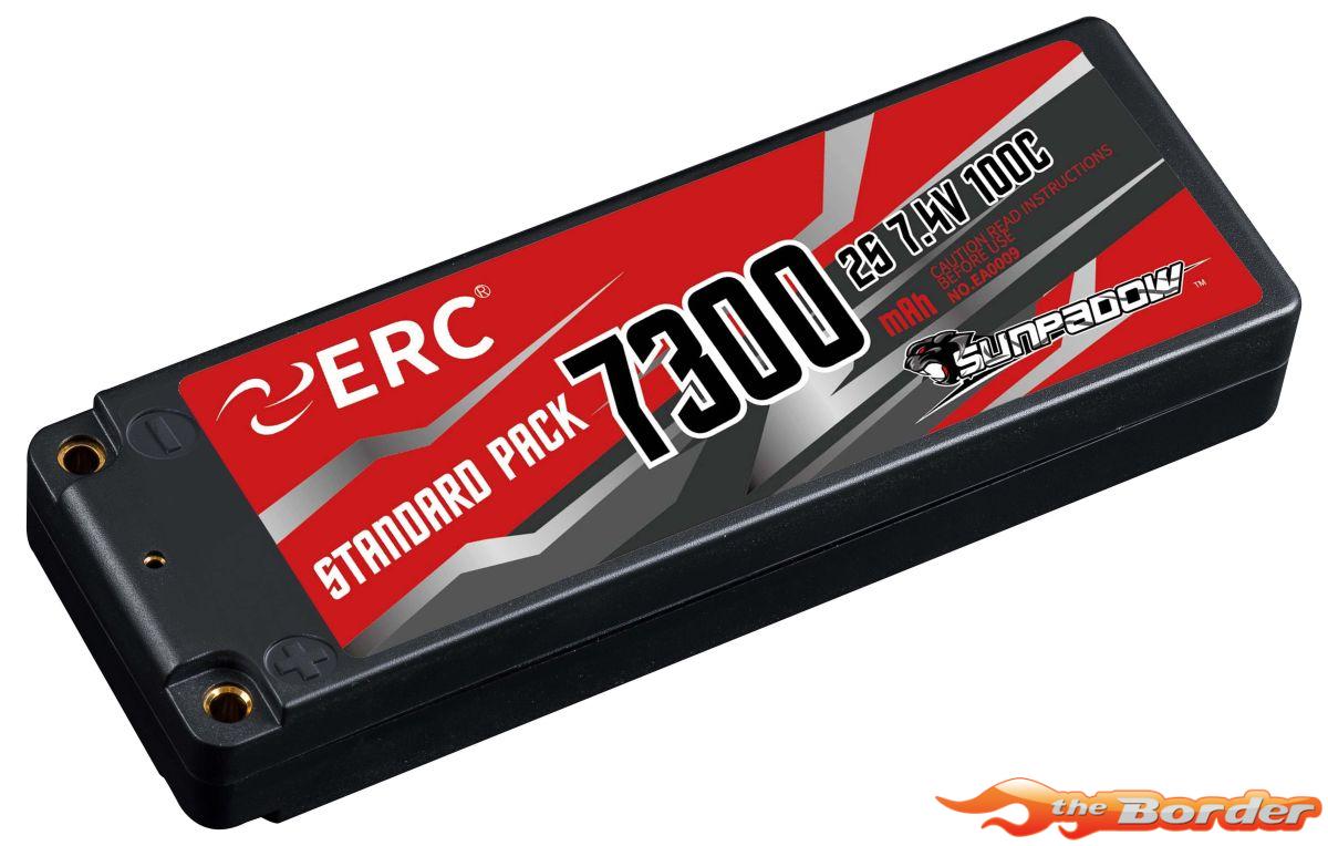 Sunpadow ERC 2S 7.4V 100C 7300mAh LiPo Batterij 4mm Plugs EA0003