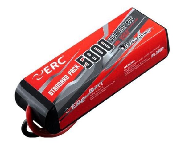 Sunpadow ERC 3S 11.1V 90C 5800mAh LiPo Batterij XT90 EB0003