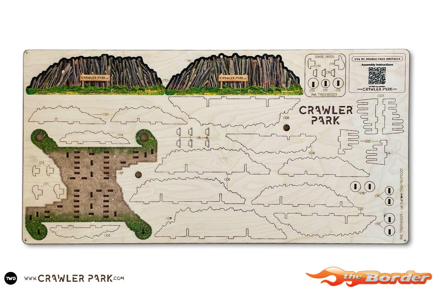 ToysWD Crawler Park: Double-Face Obstacle For 1/24 1/18 RC Crawler Park Circuit TWD240004 - Afbeelding 3