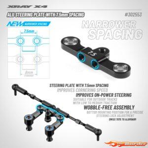XRAY X4 Alum. Steering Plate 7.5mm For Dual Steering