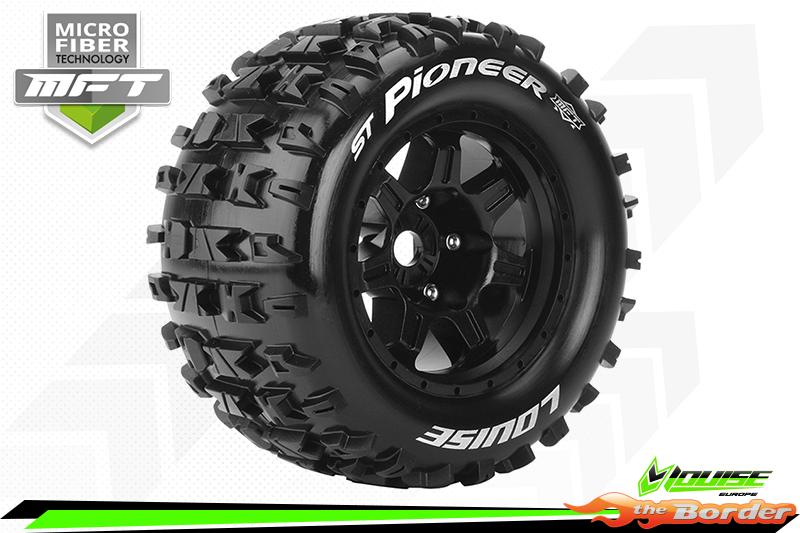 LouiseRC MFT ST-Pioneer Tyres for 1/8 Stadium Truck 3.8" 17mm Hex 1/2 Offset (2) LR-T3325BH - Afbeelding 2