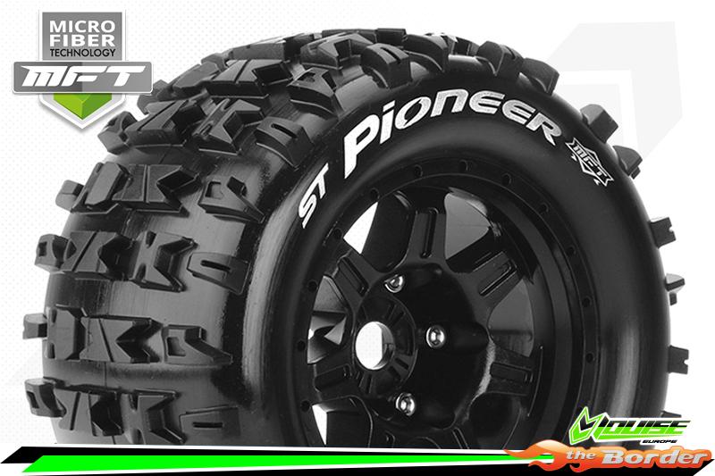 LouiseRC MFT ST-Pioneer Tyres for 1/8 Stadium Truck 3.8" 17mm Hex 1/2 Offset (2) LR-T3325BH