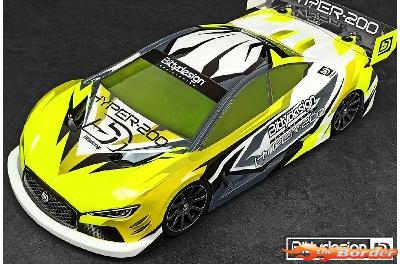 BittyDesign HYPER-200 clear body 1/10 TC Nitro 200mm Light weight BDTC-200HYP
